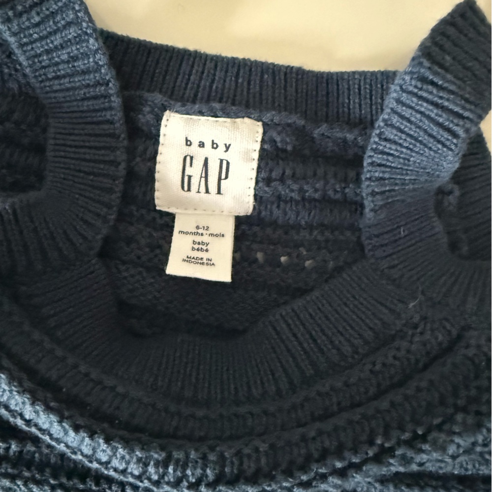 GAP Baby Navy Crochet Outfit - Picture 2 of 3